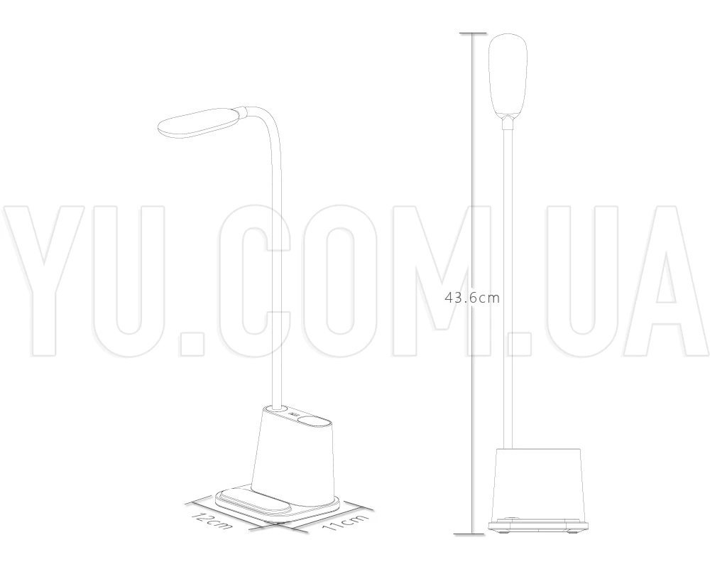 Портативна настільна LED лампа Power Bank DESK LAMP 1200Mah